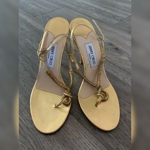 Jimmy Choo London gold heels size 9.5